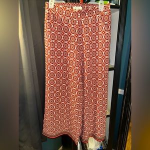 SOLD Max Studio boho printed wide leg cropped trousers size small